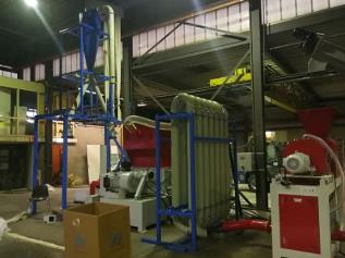 歐洲,荷蘭Transportbedrijf  Meens薄膜料在線擠幹回收機組案例